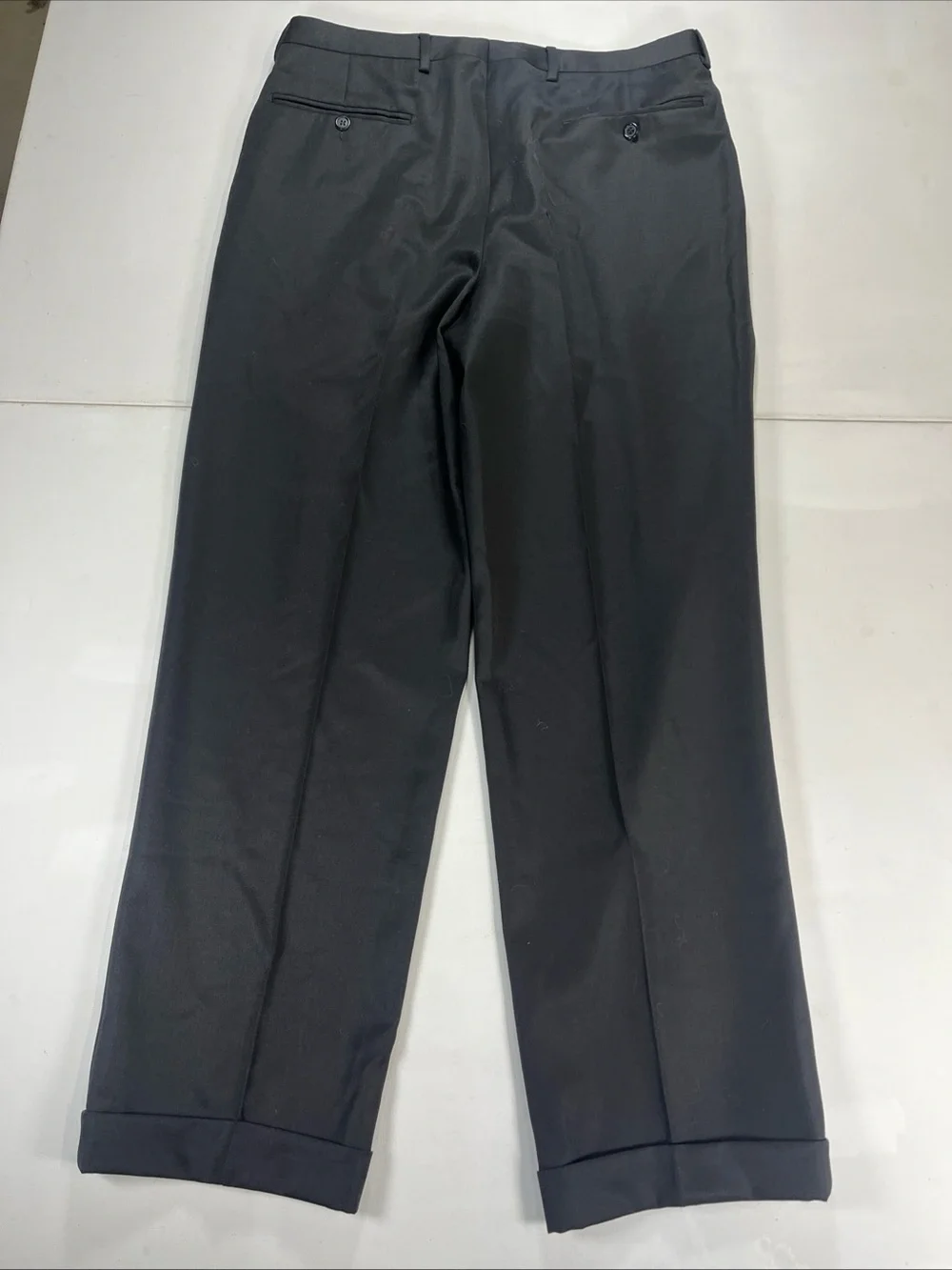 Pazoni Pants Black Wool Made In Italy Dress Trousers Classic Como Men’s 34 X 31